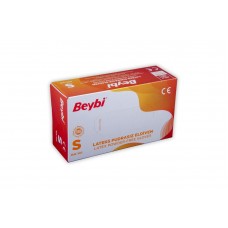 Beybi Pudrasız Lateks Eldiven Beyaz Small 100 Lü