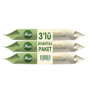 Sleepy Doğal Organik Temizlik Cep Mendili 3'lü Avantaj Paketi (3 Paket x 15 Yaprak - Toplam 45 Yaprak)