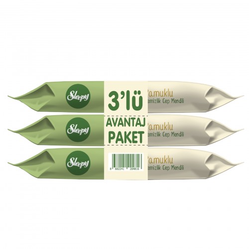 Sleepy Doğal Organik Temizlik Cep Mendili 3'lü Avantaj Paketi (3 Paket x 15 Yaprak - Toplam 45 Yaprak) Sleepy Doğal Organik Temizlik Cep Mendili 3'lü Avantaj Paketi (3 Paket x 15 Yaprak - Toplam 45 Yaprak)