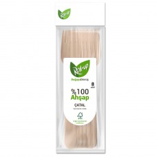 Roll-up Doğaya Dönüş Ahşap Tahta Çatal 50'li 1