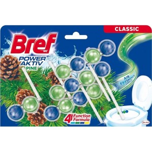 Bref Power Aktiv Klozet Temizleyici Blok Çam Ferahlığı 3'lü Paket