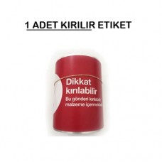 100 x 100 TERMAL KUŞE KIRILIR ETİKETİ (250) SARIM 10 RULO