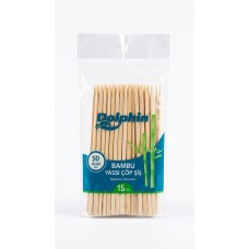 Dolphin Bambu Yassı Çöp Şiş 15 cm 50 Adet 1 Paket - Hijyenik Ambalajlı