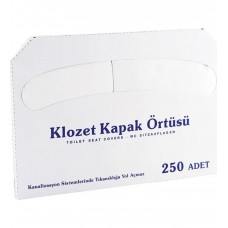 Klozet Kapak Örtüsü 200'lü Tek Kullanımlık Hijyenik Tuvalet Kağıdı 1 Paket