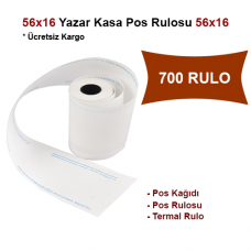 56x16 Pos Kağıdı,Pos Rulosu,Termal Rulo 700 Rulo Ücretsiz Kargo
