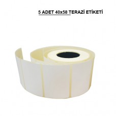 40 x 58 TERMAL TERAZİ ETİKETİ (500) SARIM 5 RULO