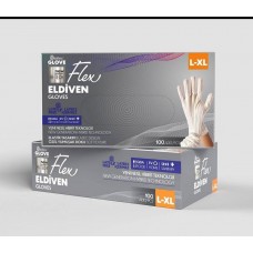Reflex Flex %100 TPE Pudrasız Eldiven Beyaz L-XL Beden 100’lü (1 Kutu)