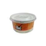 14 Oz Kapaklı Karton Çorba Kase Seti (DESENLİ) 100 adet