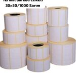Termal Barkod Etiketi 30x50 / 1000 Sarım 5 Rulo