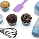 50’li Muffin Kek Kağıdı Kapsülü – Kraft & Mavi Cupcake Kalıbı