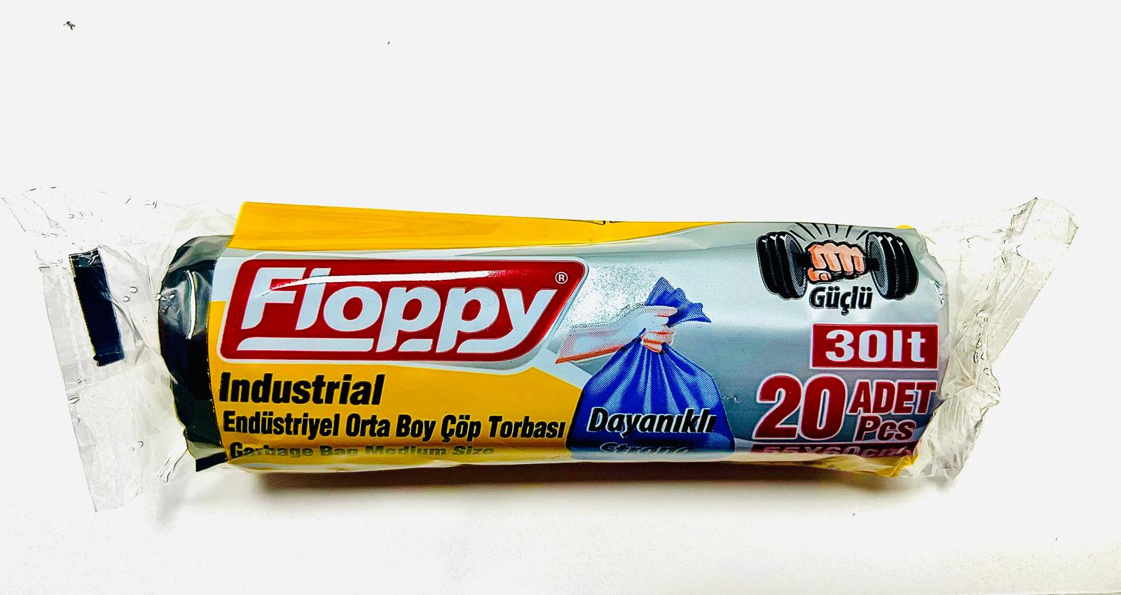 4e56488b-5937-43d0-a46c-5c0f42cb2c2a.jpeg Floppy 400 gr Orta Boy Çöp Poşeti 55x60 cm 1 Koli (25 Paket) - Görsel 1