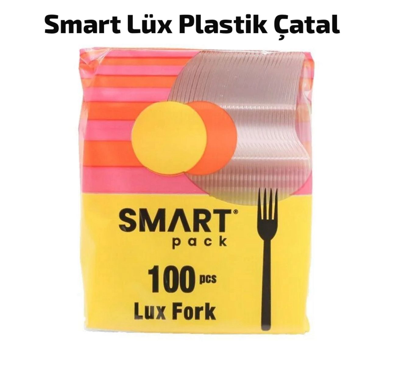 CATAL.jpg Smart Lüx Plastik Çatal 100 Lü Paket - Görsel 1