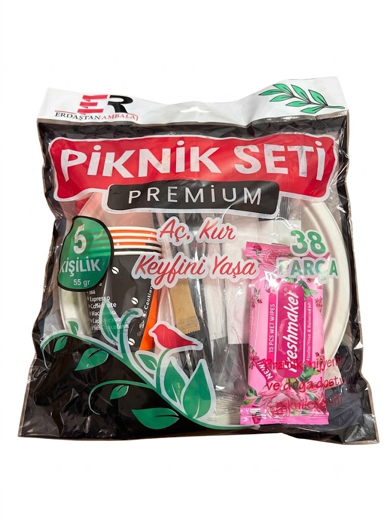 a7d3d21d-3c7a-47fb-82bd-136b6aae7dd2.jpeg Piknik Seti 5 Kişilik 38 Parça Hazır Set 1 Paket - Görsel 1