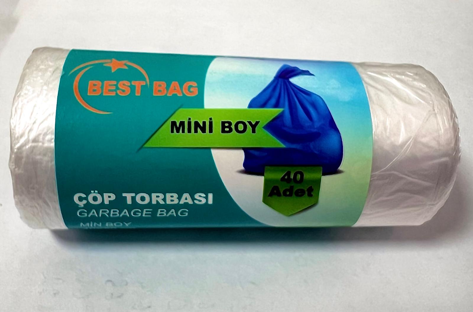 abcc25d6-94f0-4861-a424-f898efd9f5e9.jpeg Bestbag Standart Mini Çöp Poşeti 40x50cm 1 Paket (40 Adet) - Görsel 1