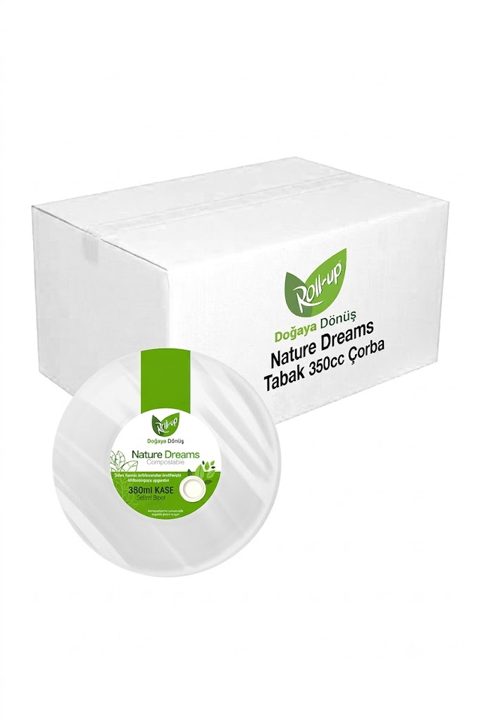 cb8013ea-f80a-452b-b92d-7aca7eeecce5.jpeg Roll Up Ekolojik Kağıt Çorba Kasesi 350 cc 25 Adet - Görsel 1