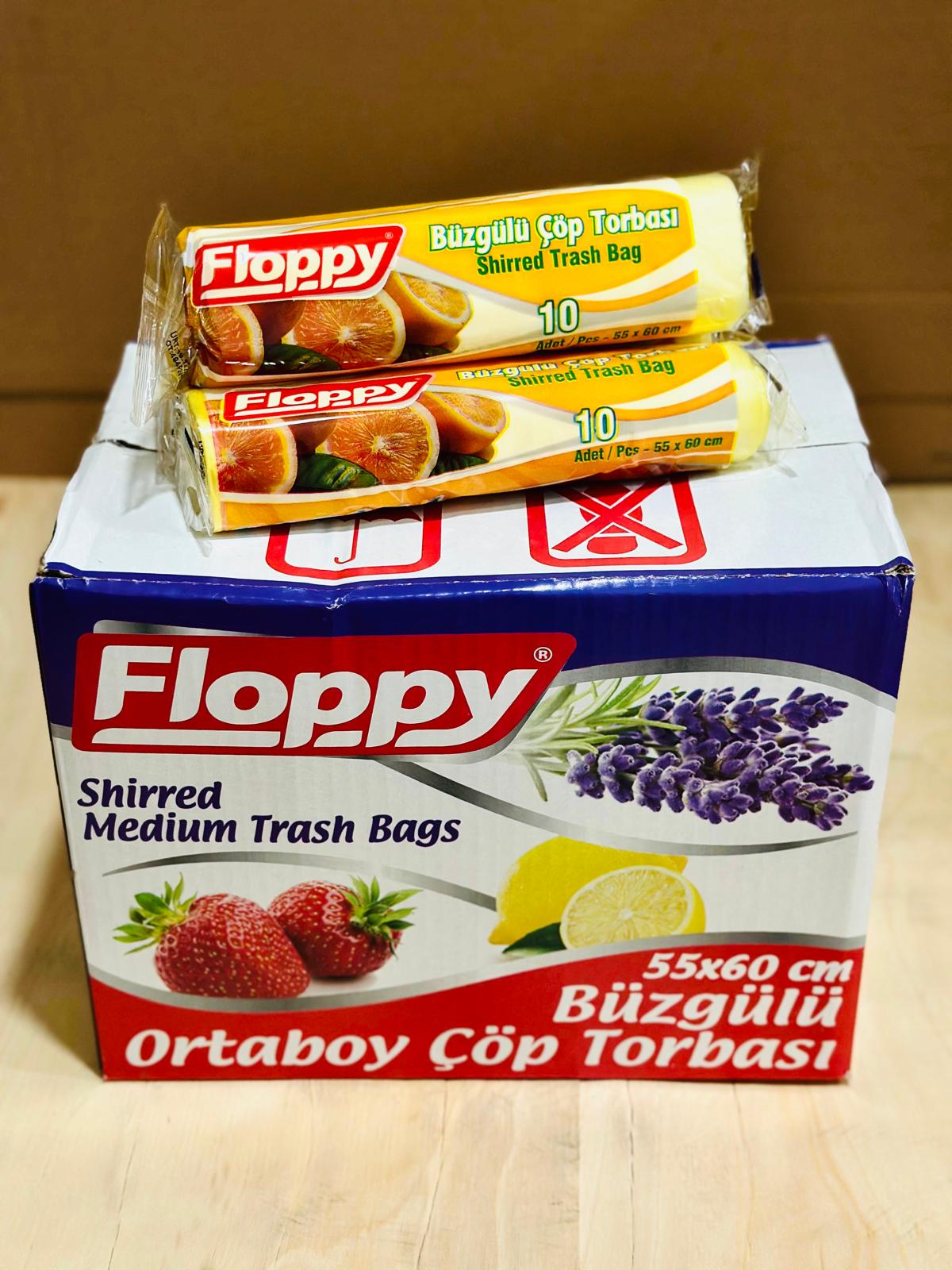 f7165760-8235-487a-8f96-de8e1d503156.jpeg Floppy Büzgülü Orta Boy Çöp Poşeti 55×60 cm Limon Kokulu – 10 Paket - Görsel 1